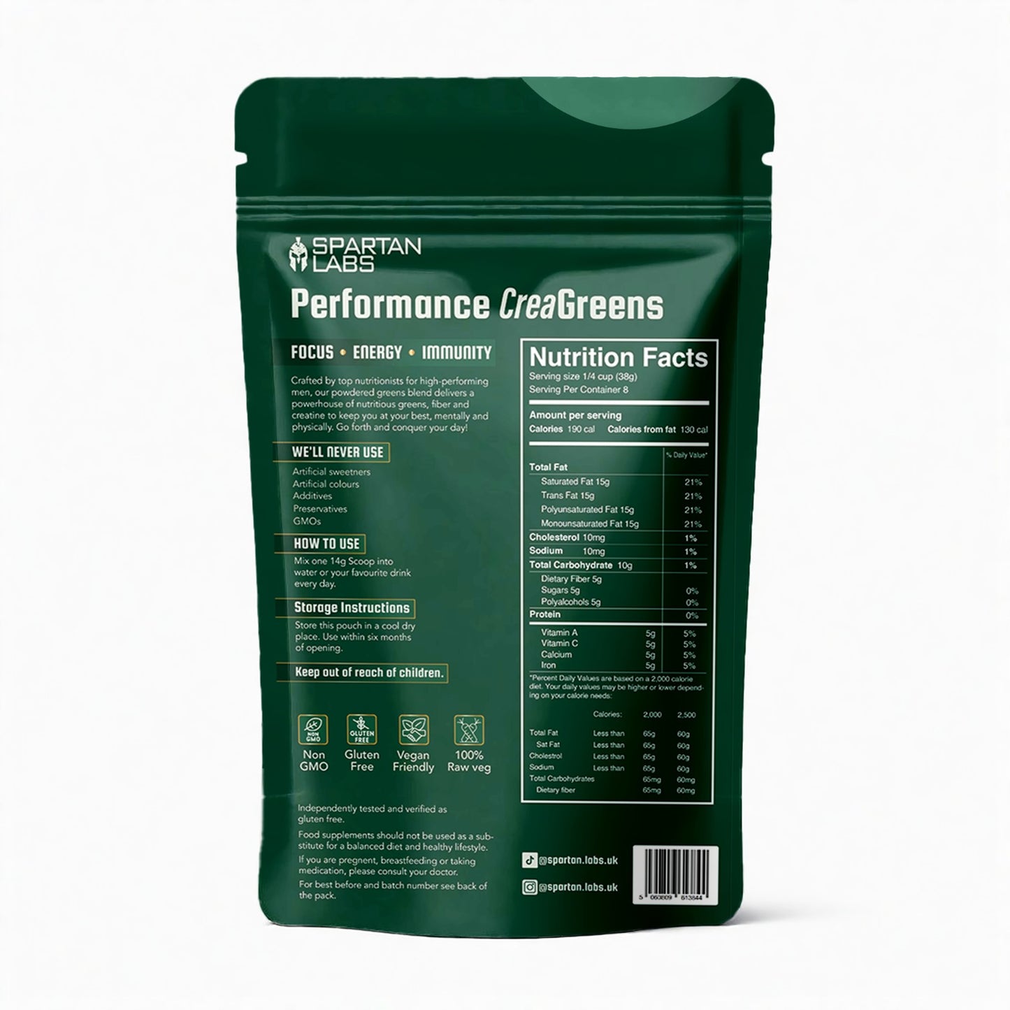 Spartan Labs - Performance CreaGreens for men